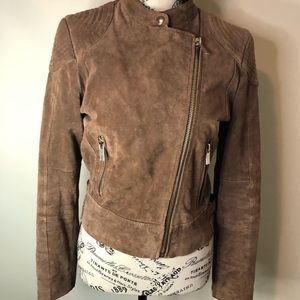 Mango Brown Suede Jacket Sz S